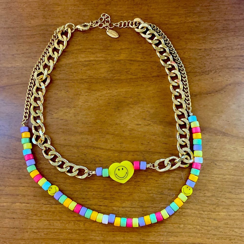 Smiley chunky necklace